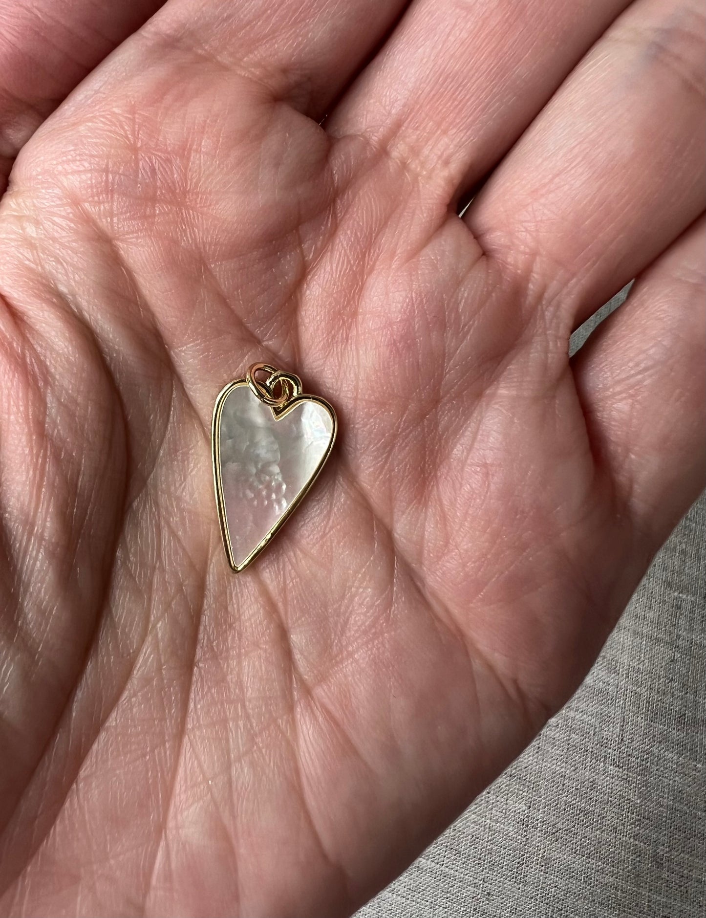 Opal Heart Charm