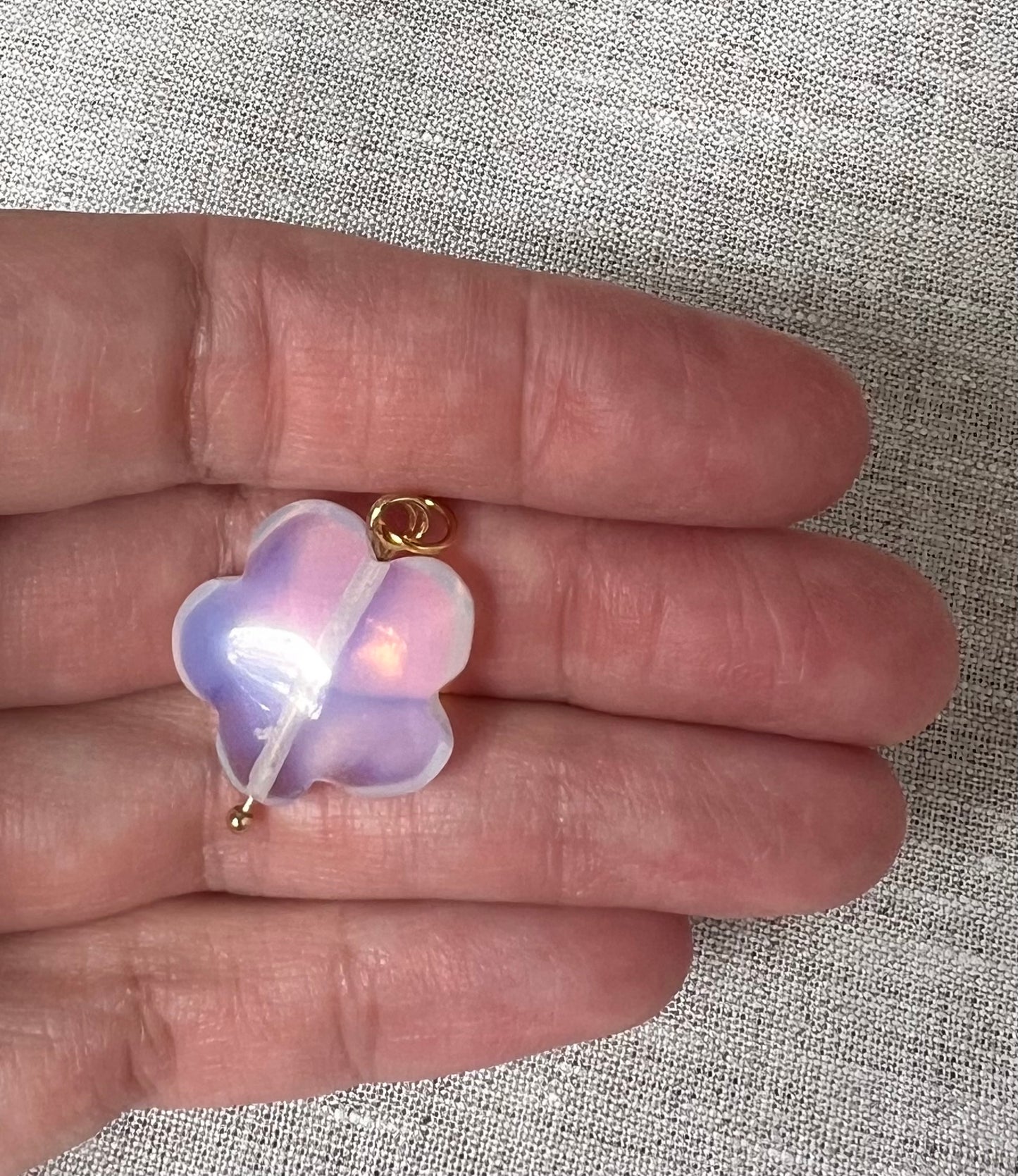 Opalite Flower Charm