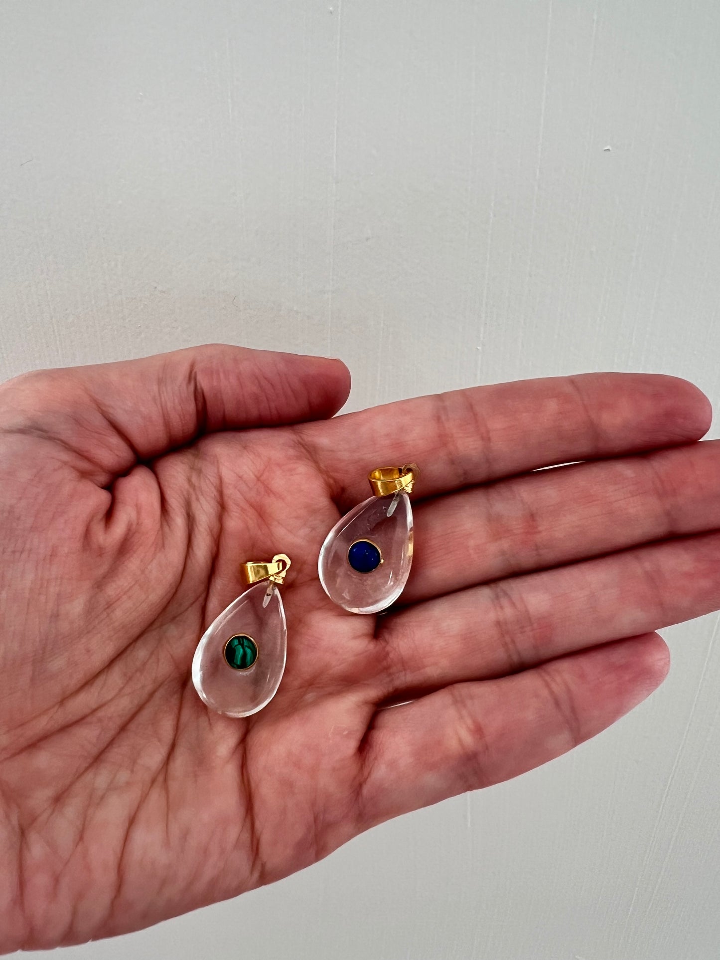 Gemstone Teardrop Charm