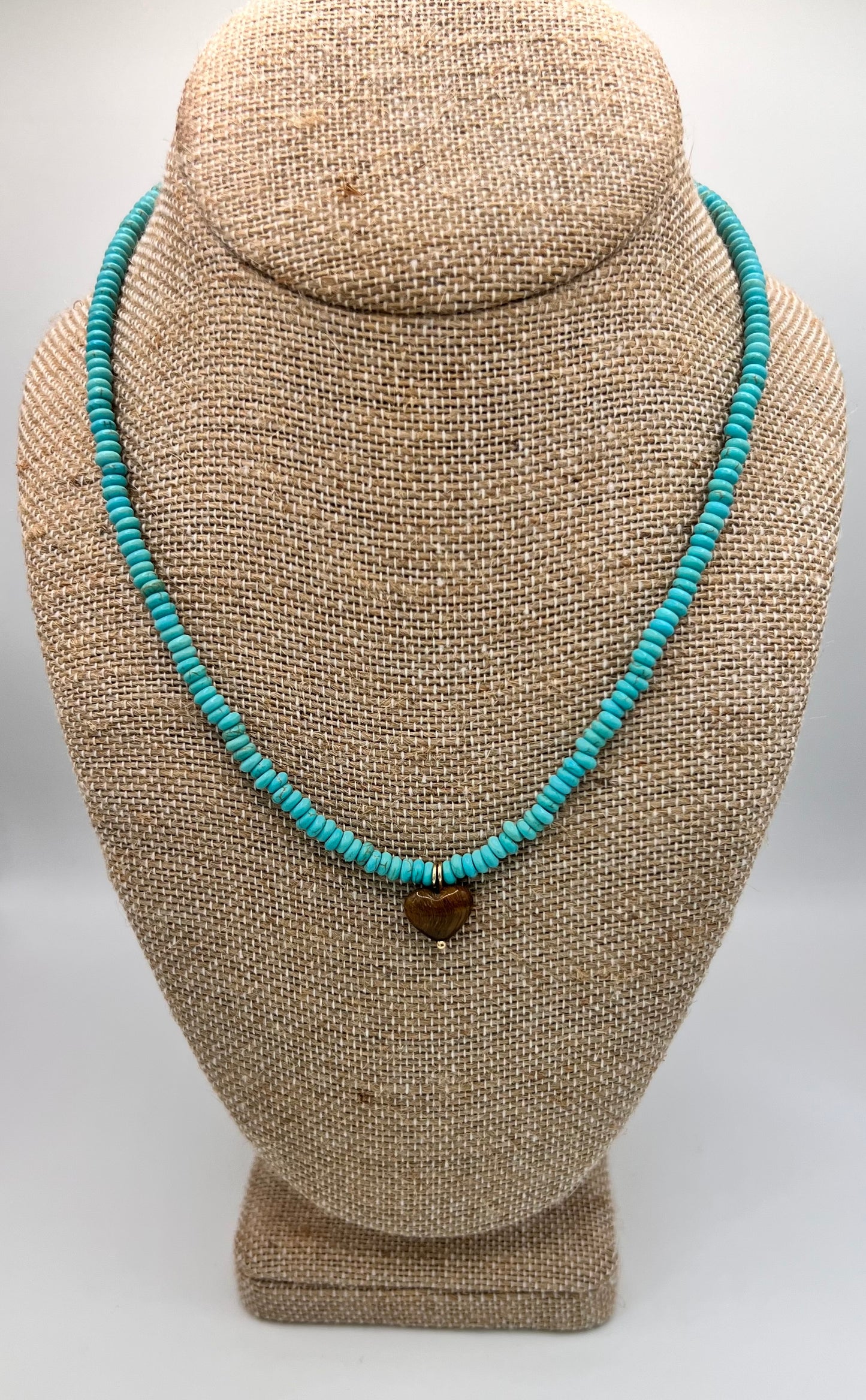 Tiger's Eye Heart Necklace