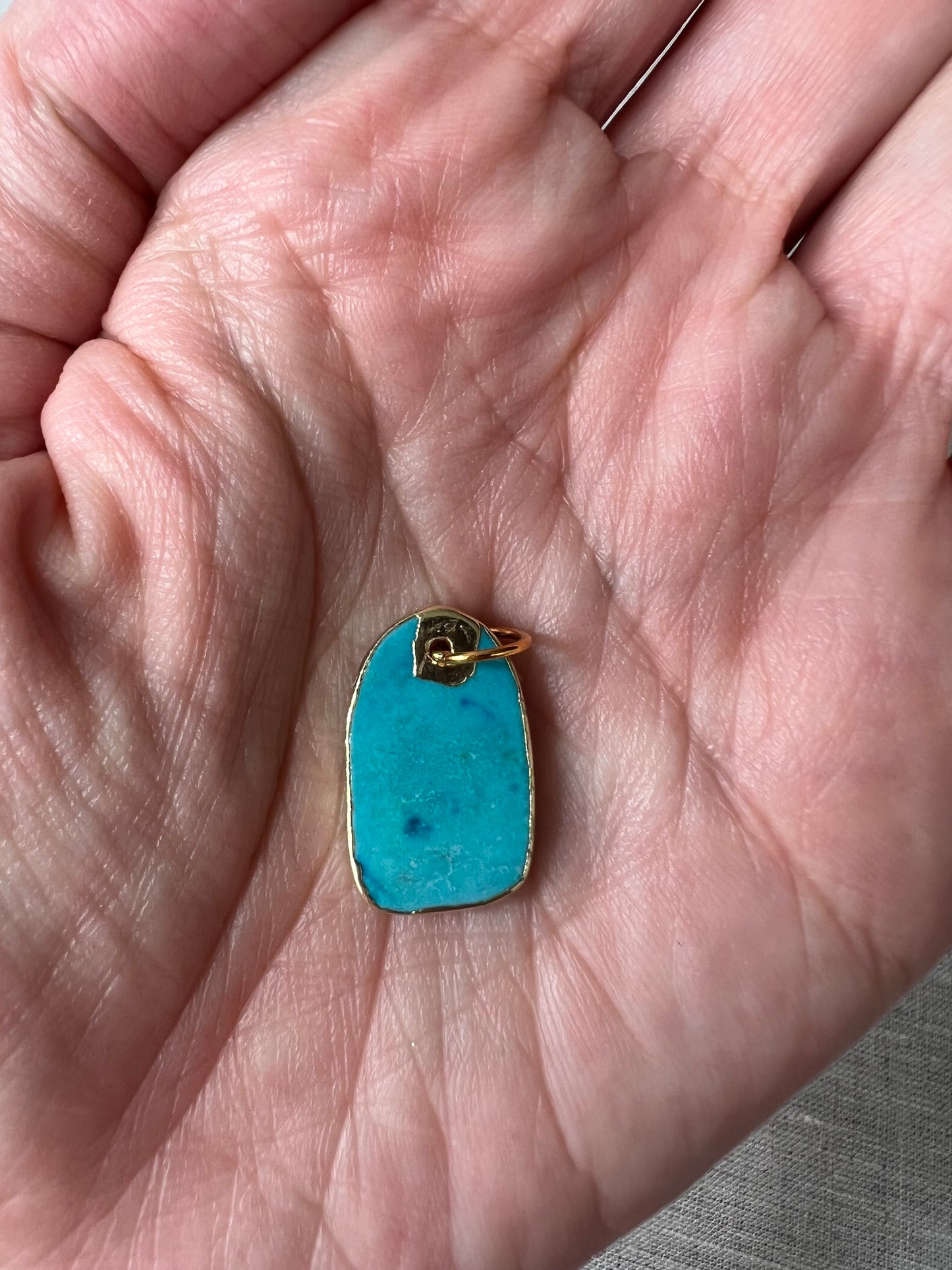 Turquoise Tag Charm
