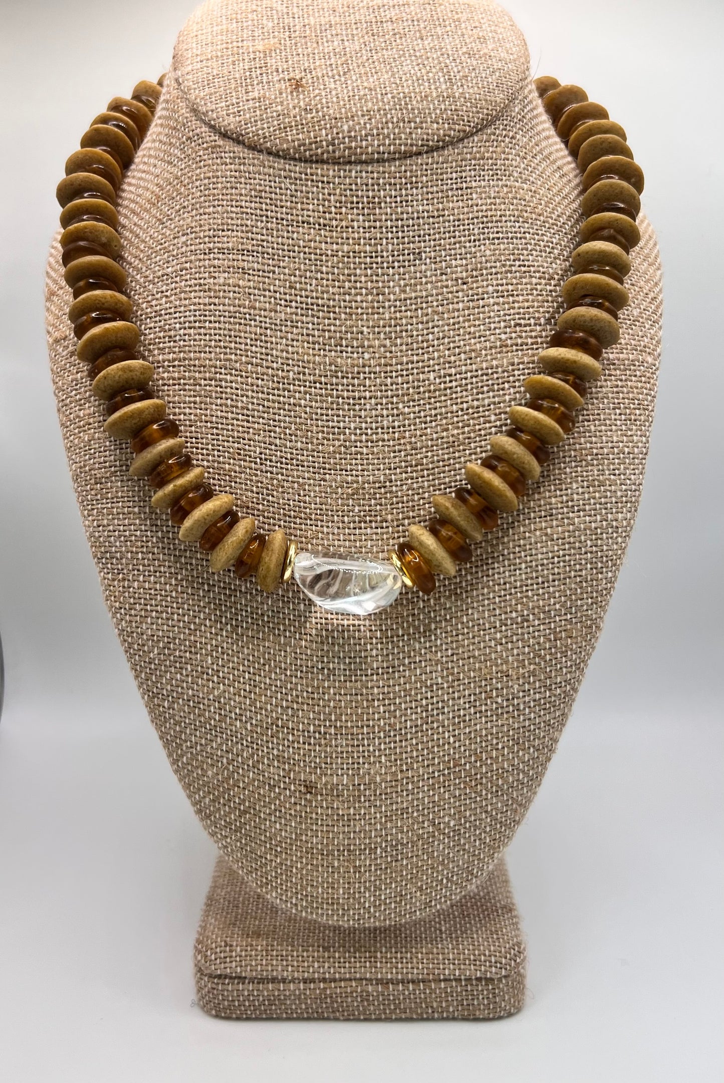 Mocha Mixed Stone Necklace