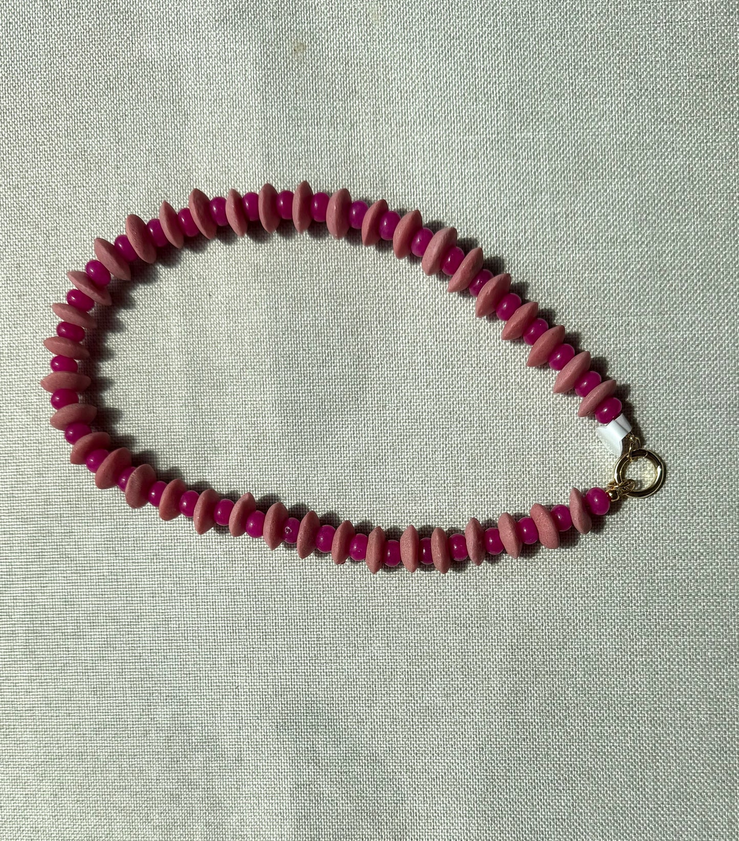 Fuschia Sea Glass Necklace