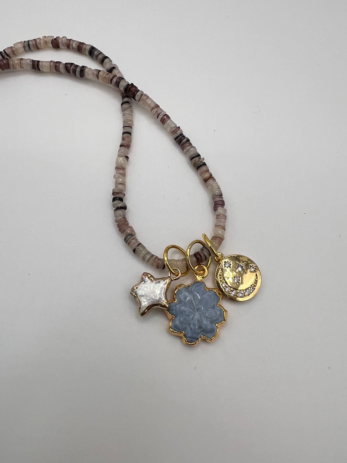 Long Heishi Shell Necklace