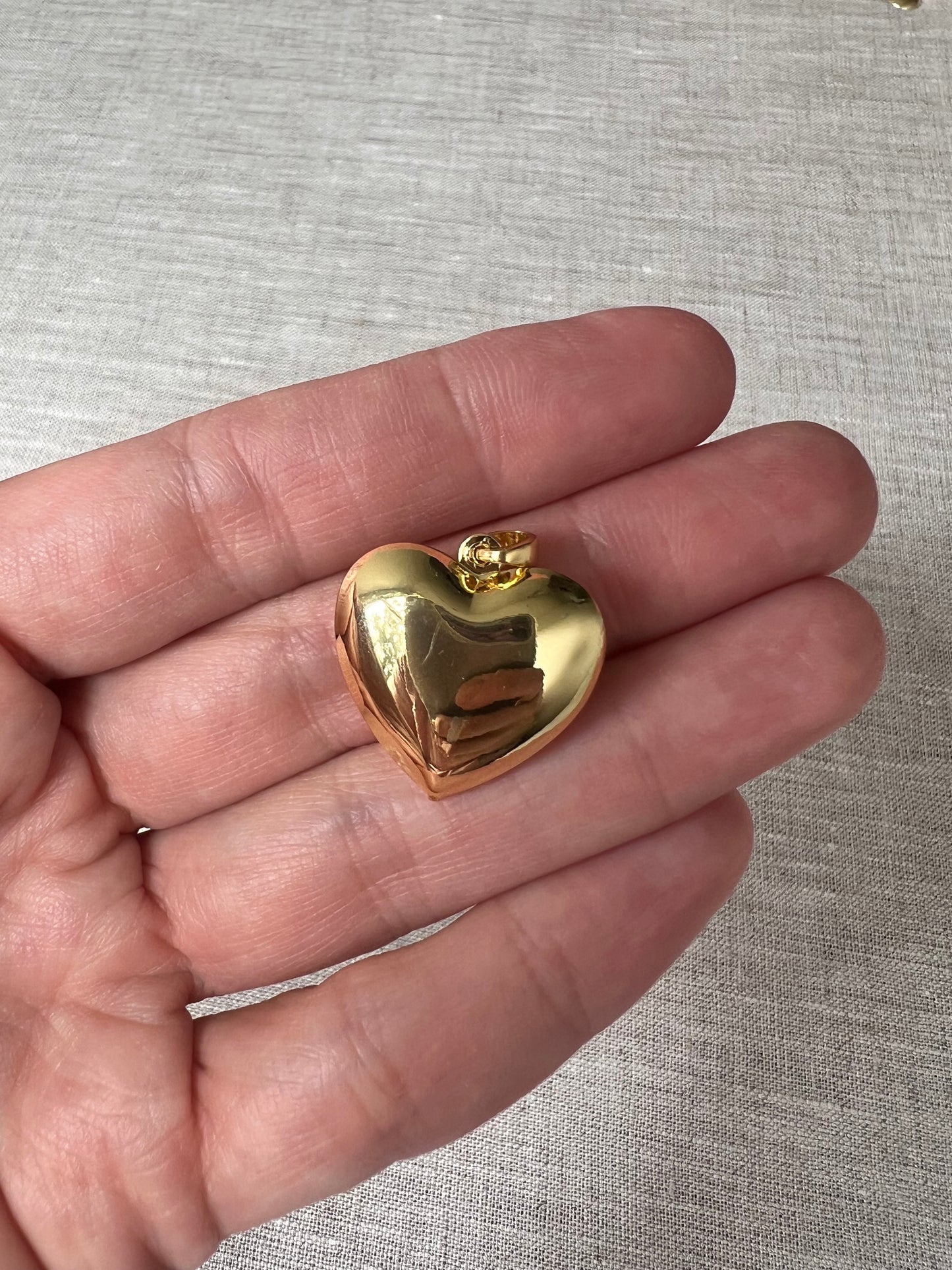 Large Puffy Heart Charm