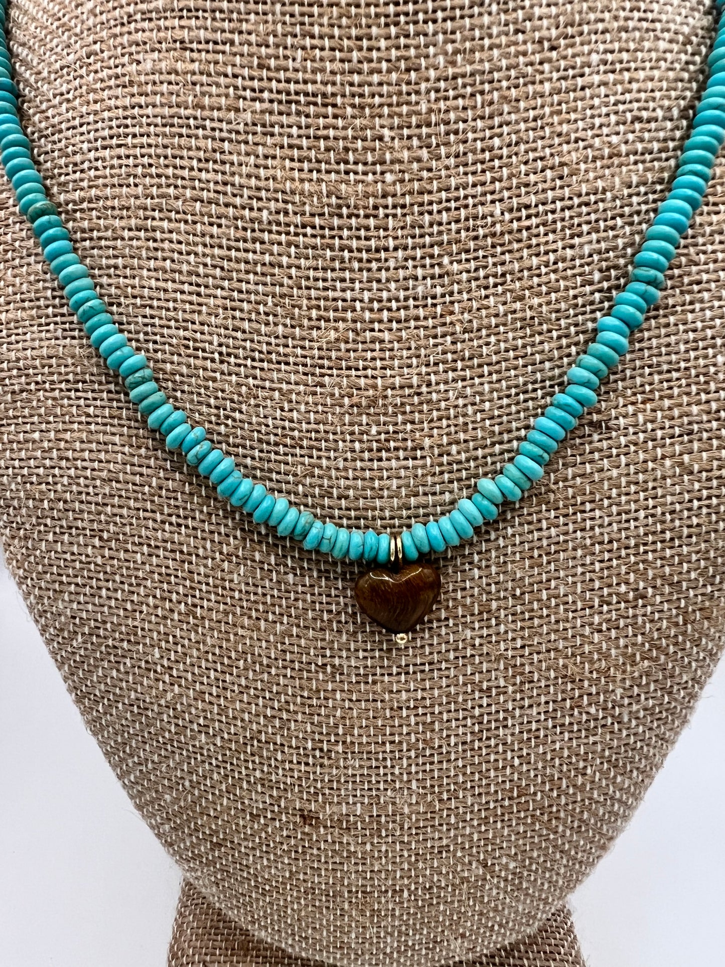 Tiger's Eye Heart Necklace