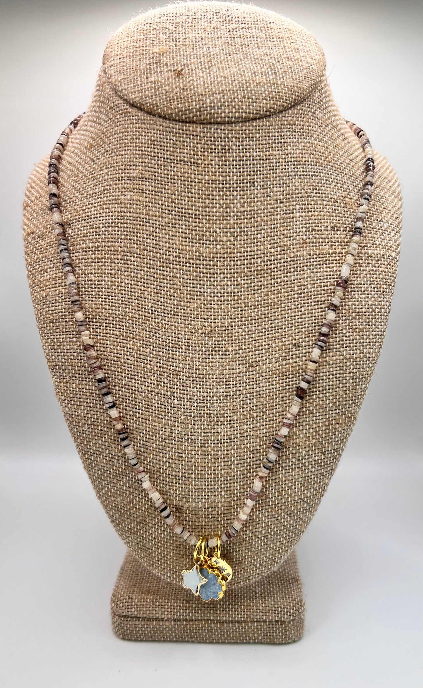 Long Heishi Shell Necklace