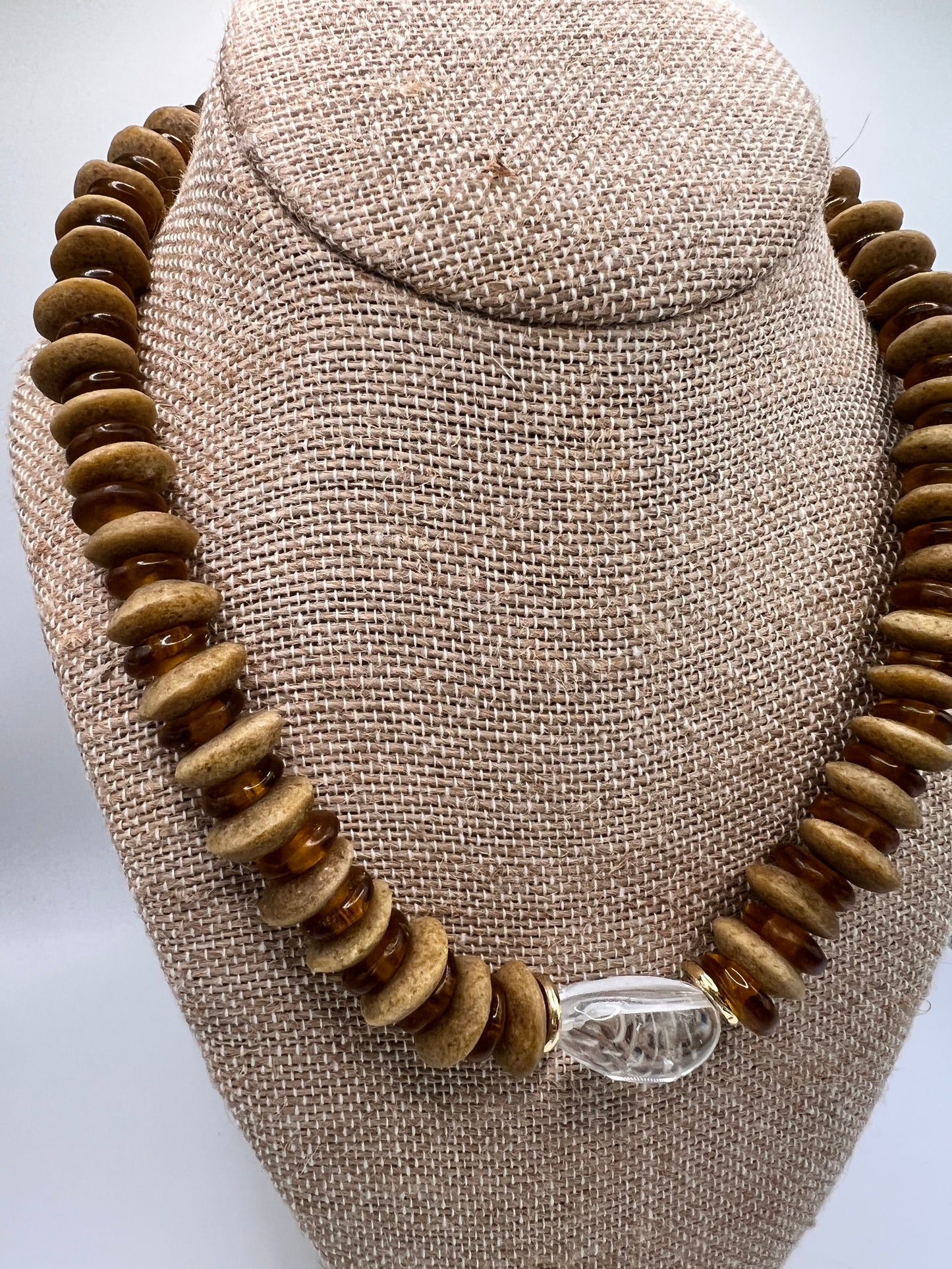 Mocha Mixed Stone Necklace