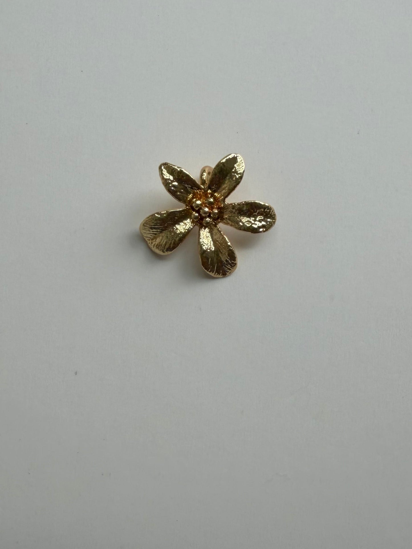 3D Gold Flower Charm