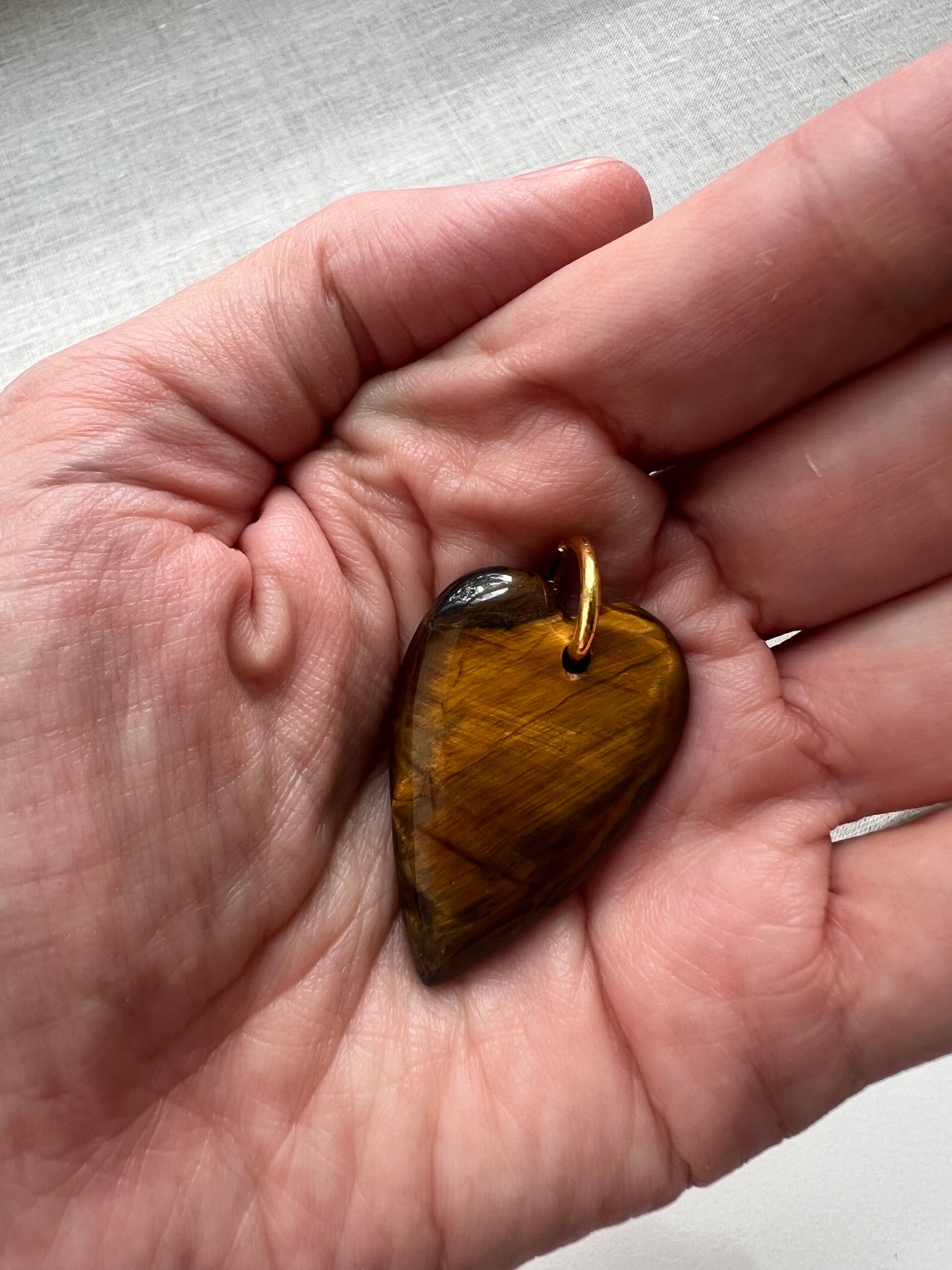 Large Gemstone Heart Charm