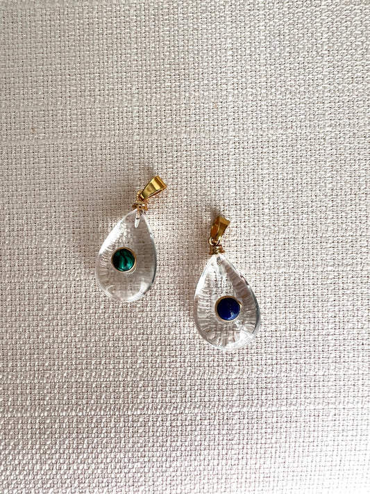 Gemstone Teardrop Charm