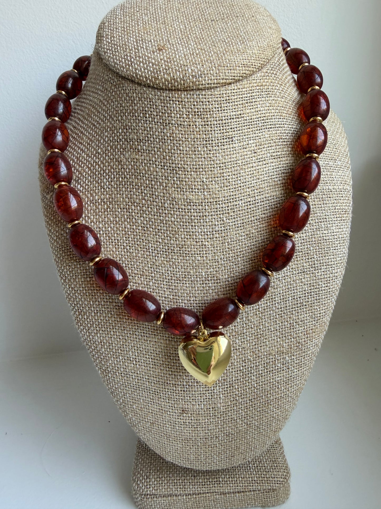 Poppy Heart Necklace