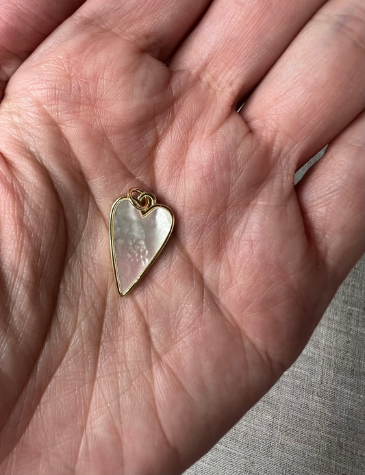 Opal Heart Charm