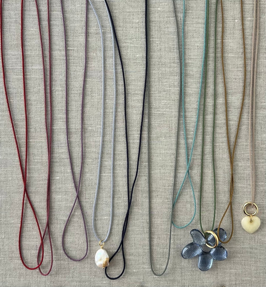 Adjustable Silk Cord Necklace