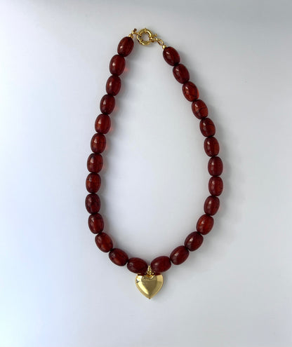 Poppy Heart Necklace