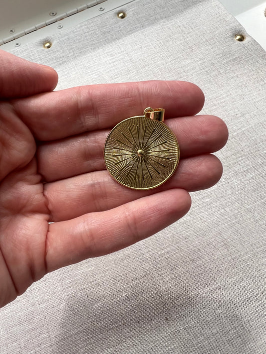 Large Gold Disc Charm