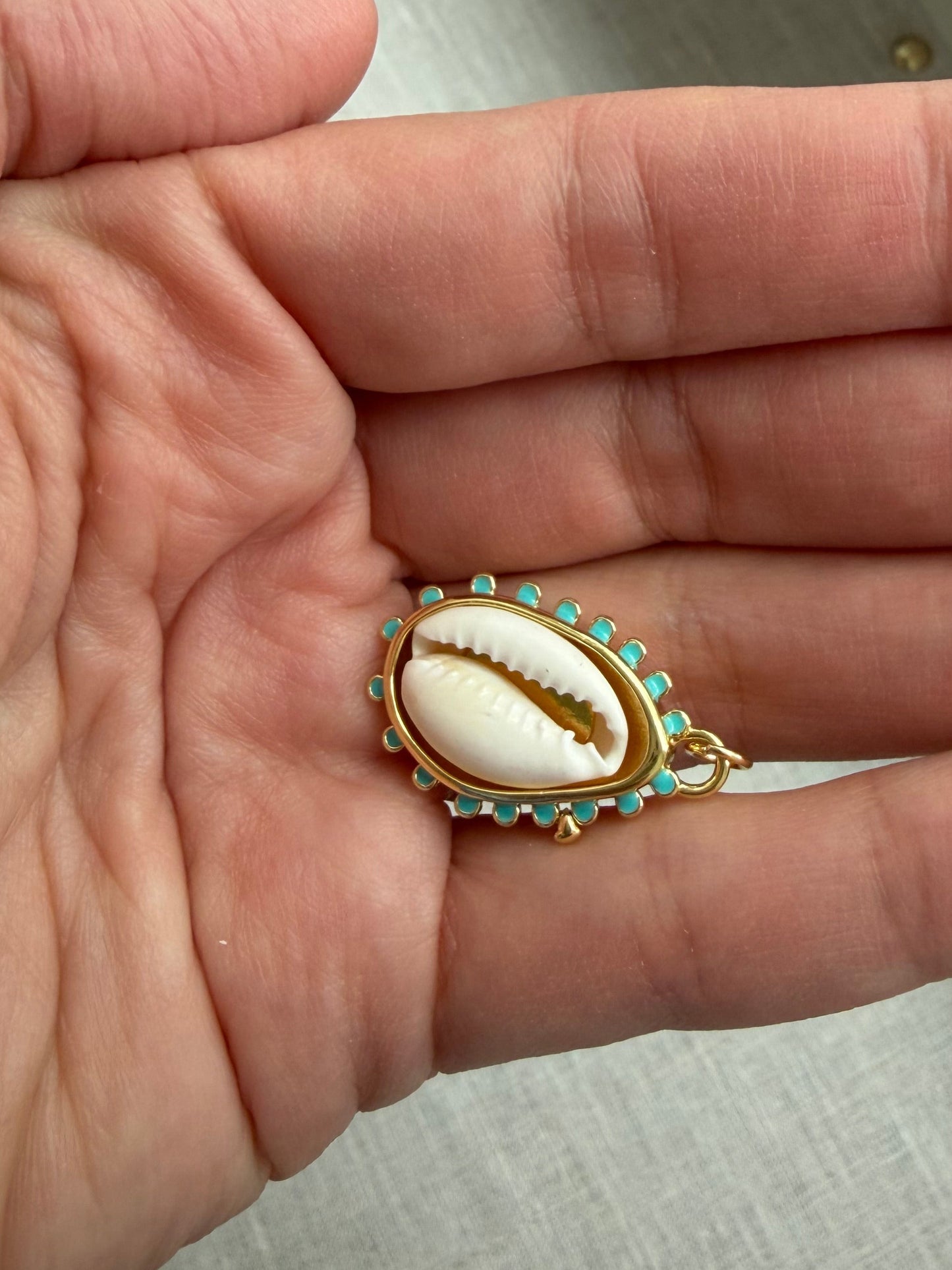 Turquoise Shell Charm