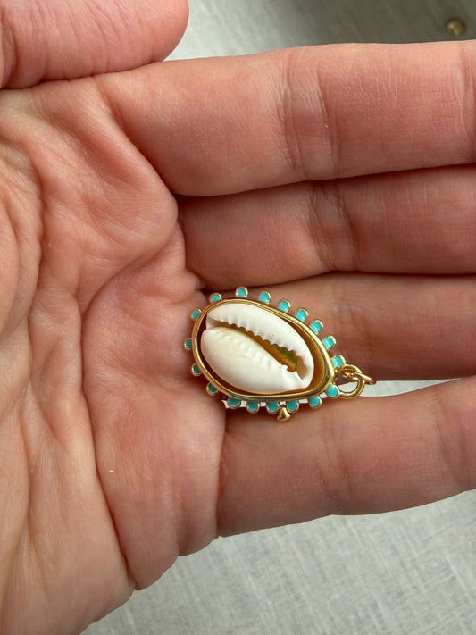 Turquoise Shell Charm