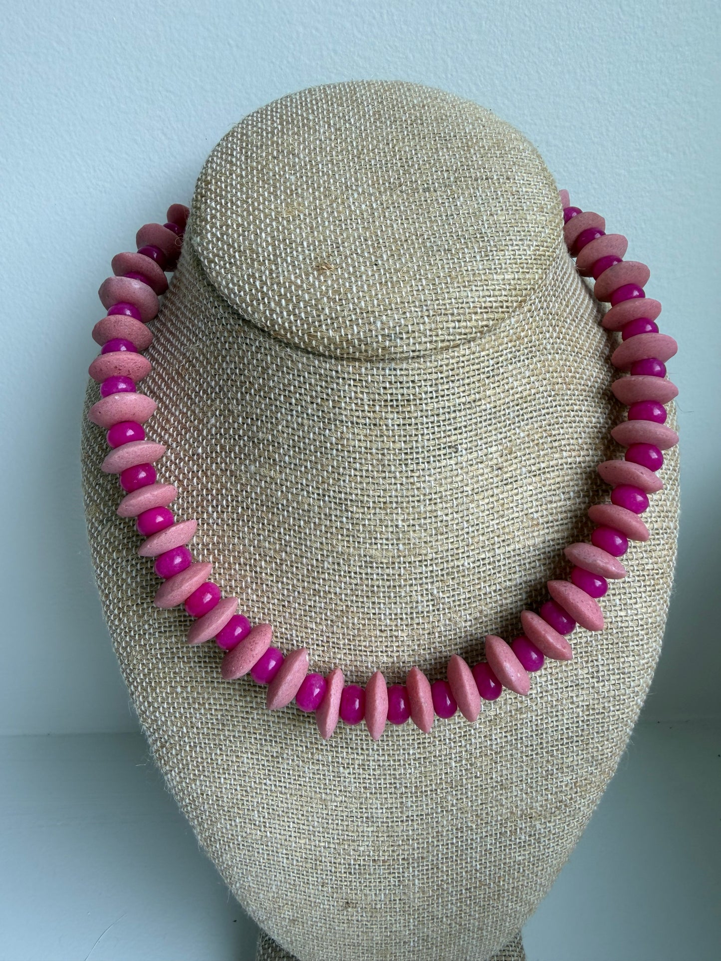 Fuschia Sea Glass Necklace