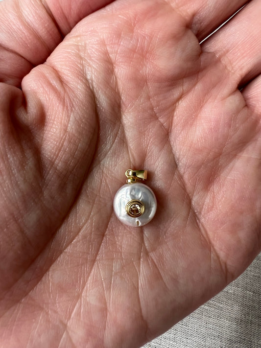 Pearl Stone Charm