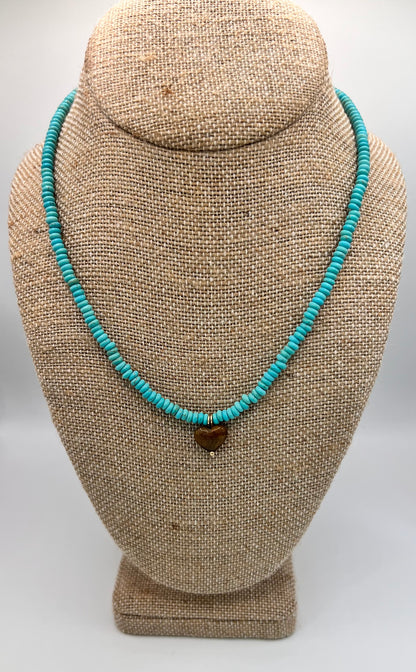 Tiger's Eye Heart Necklace