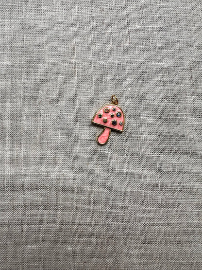 Large Enamel Mushroom Charm