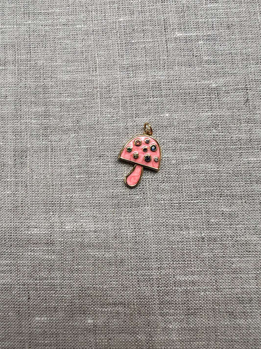 Large Enamel Mushroom Charm