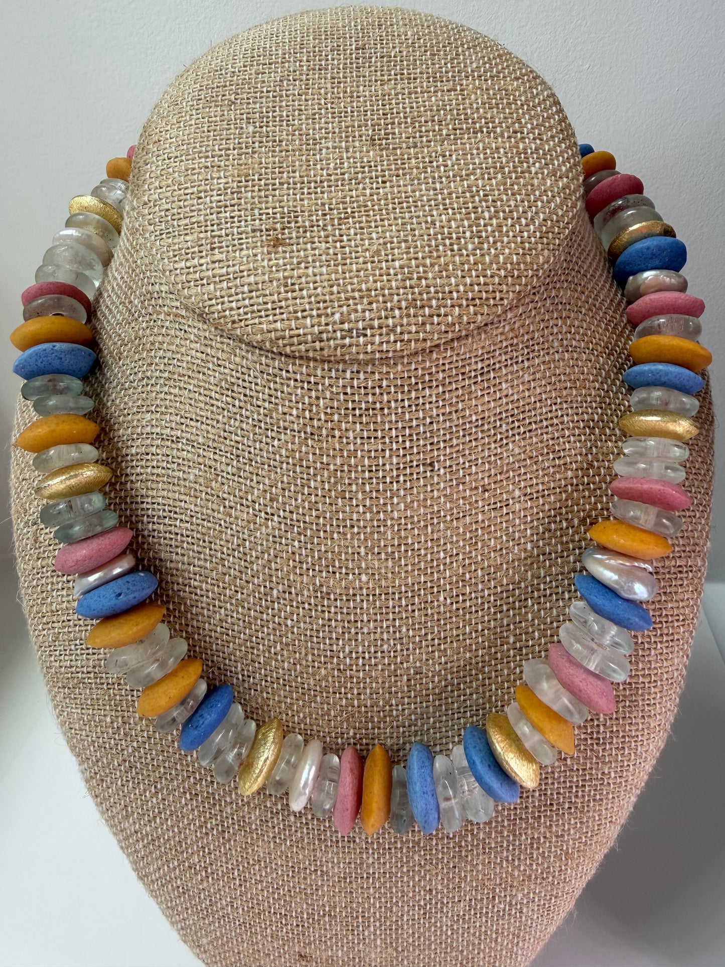 Sunlit Sea Glass Necklace