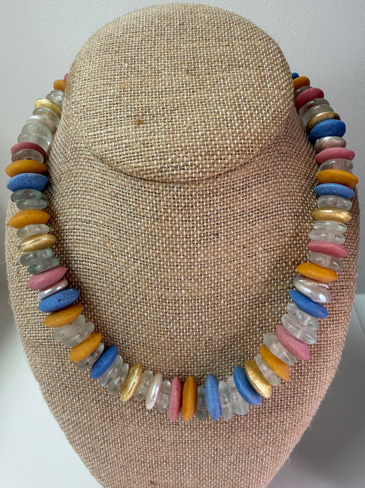 Sunlit Sea Glass Necklace