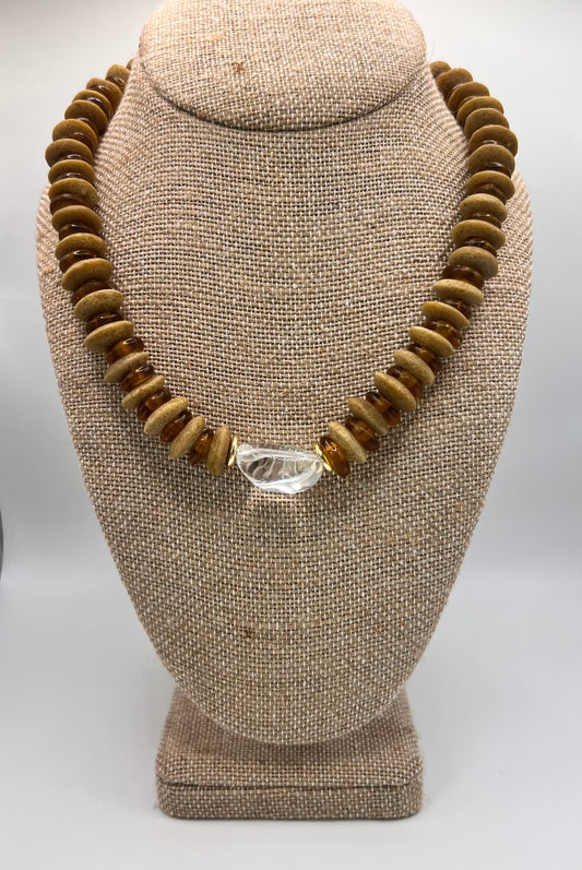 Mocha Mixed Stone Necklace
