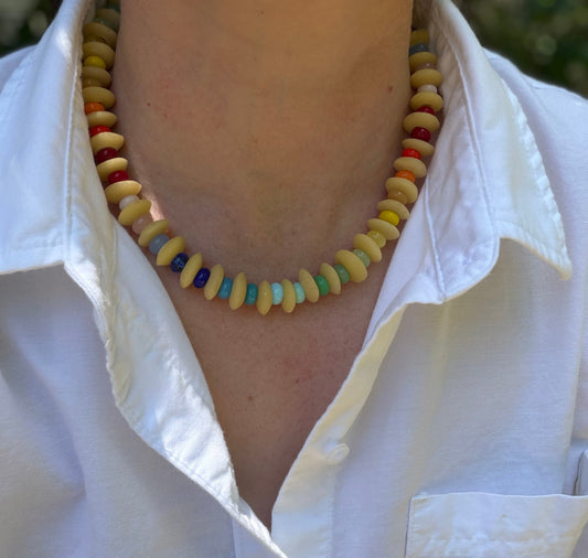 Rainbow Row Sea Glass Necklace
