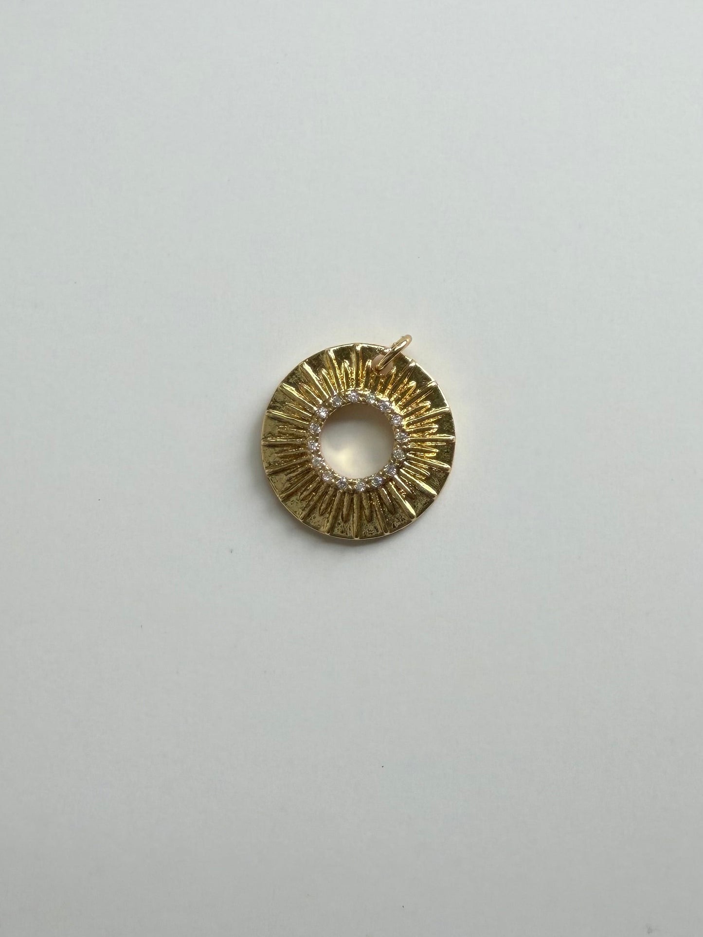 Pave Sun Charm