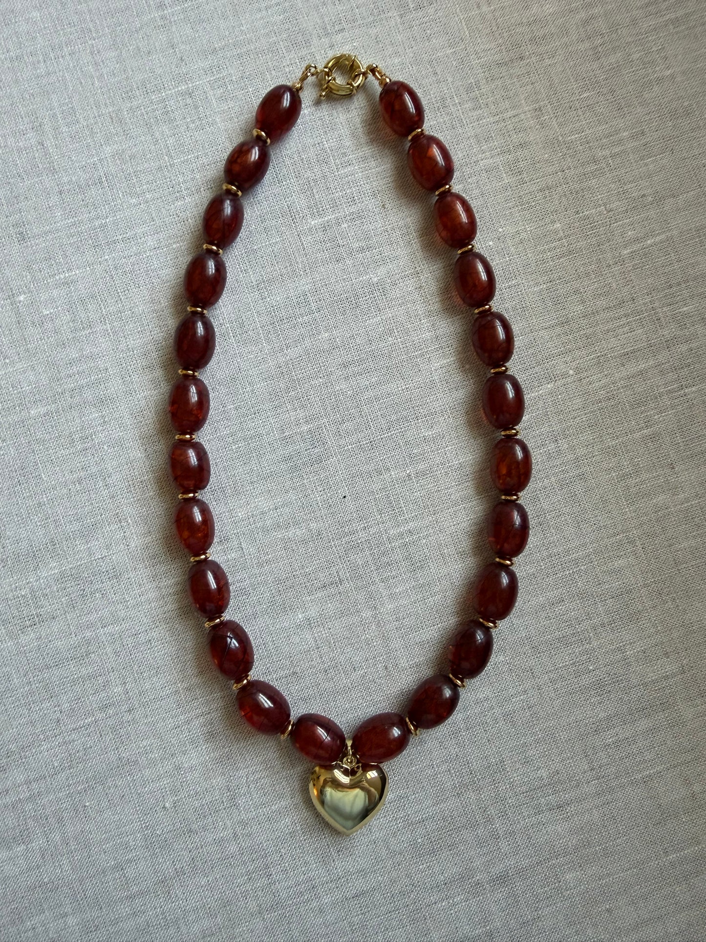 Poppy Heart Necklace