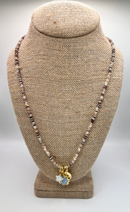 Long Heishi Shell Necklace