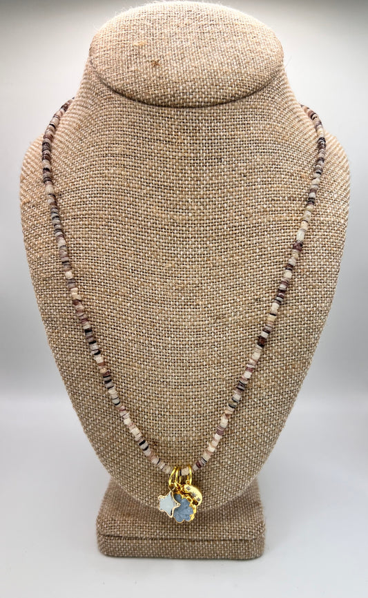 Long Heishi Shell Necklace