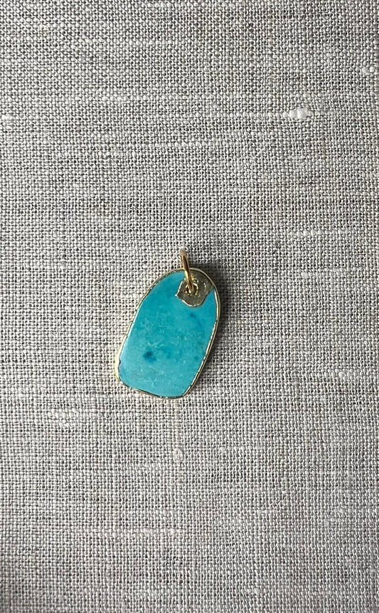 Turquoise Tag Charm