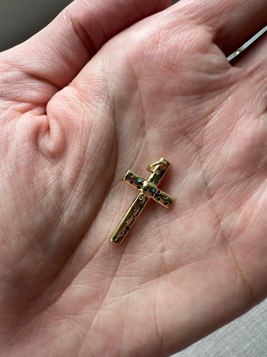 Multicolor Cross Charm