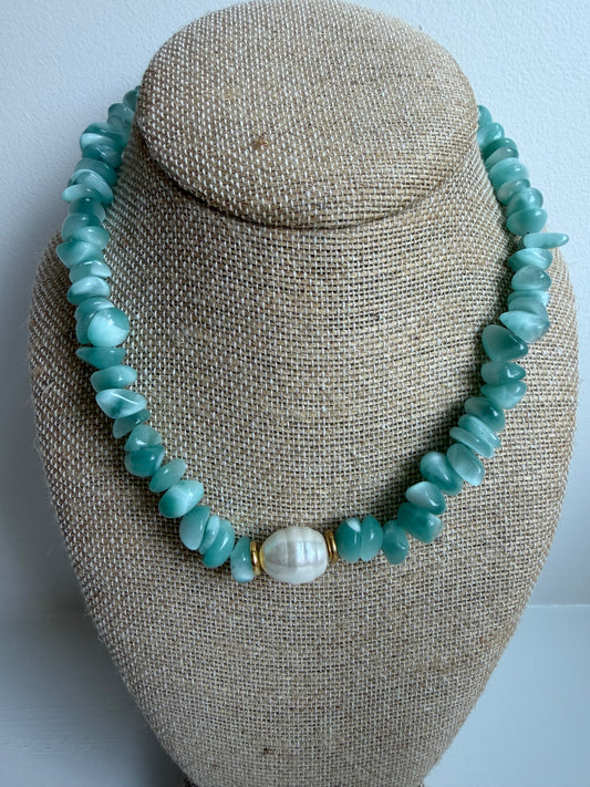 Seafoam Nugget Necklace