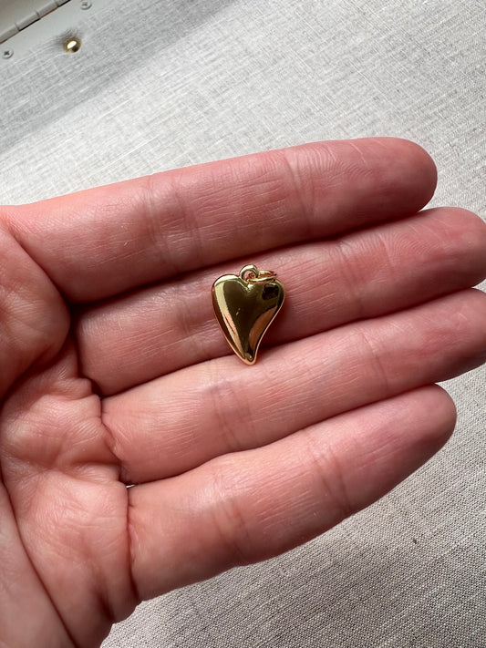 Mini Puff Heart Charm